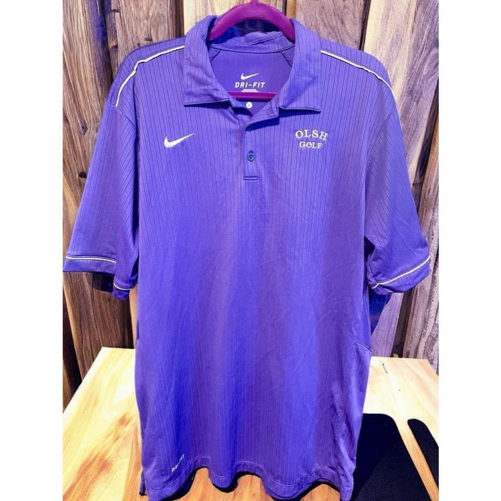 Men's Nike Purple Olsh Chargers Dri-Fit Golf Polo Shirt Size L